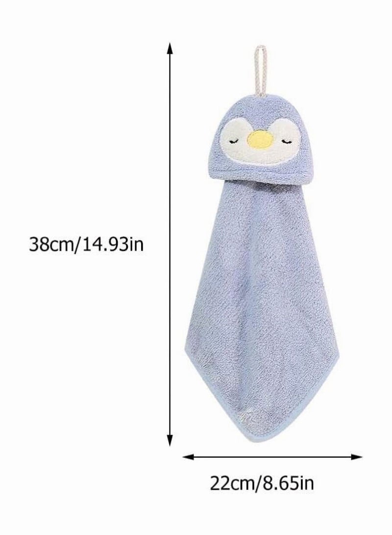 4Pcs Cute Animal Hand Towels, SYOSI Hanging Towel Dish Cloth with Loop for Kids Bathroom Kitchen Absorbent Dishcloths Towel, Ultra Absorbent, Fast Drying, Machine Washable, Stylish & Attractive - Image 4